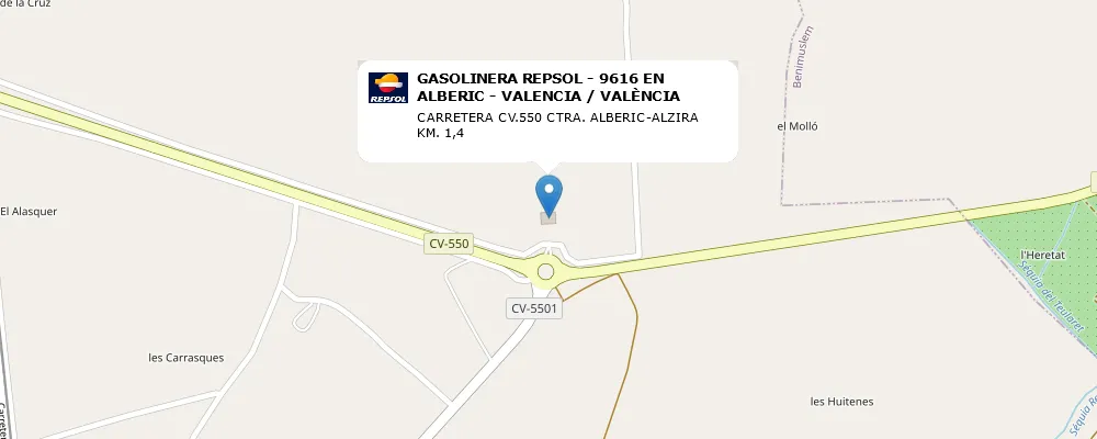 GASOLINERA REPSOL - 9616 EN ALBERIC - VALENCIA / VALÈNCIA