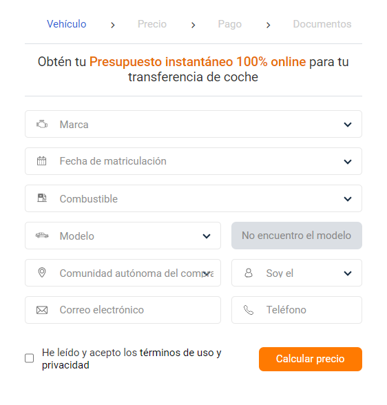 Transferencia de coches online y cambio de titular - Gestoría de trámites DGT Rapid Ttraffic