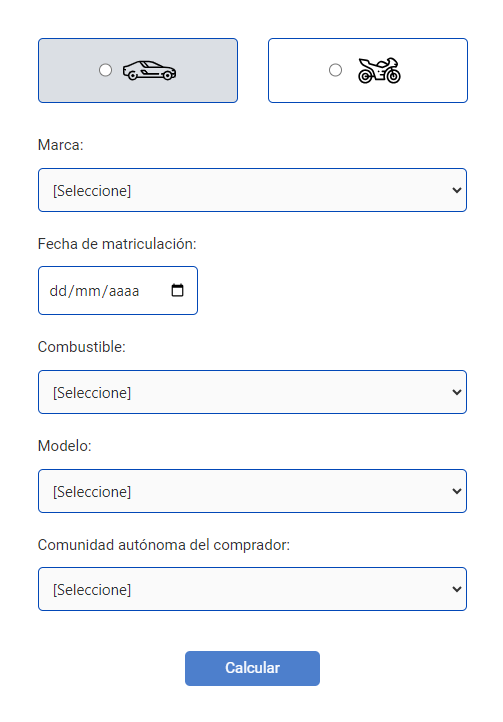 Calculadora valor venal gestoiria de tramites dgt Rapid Traffic